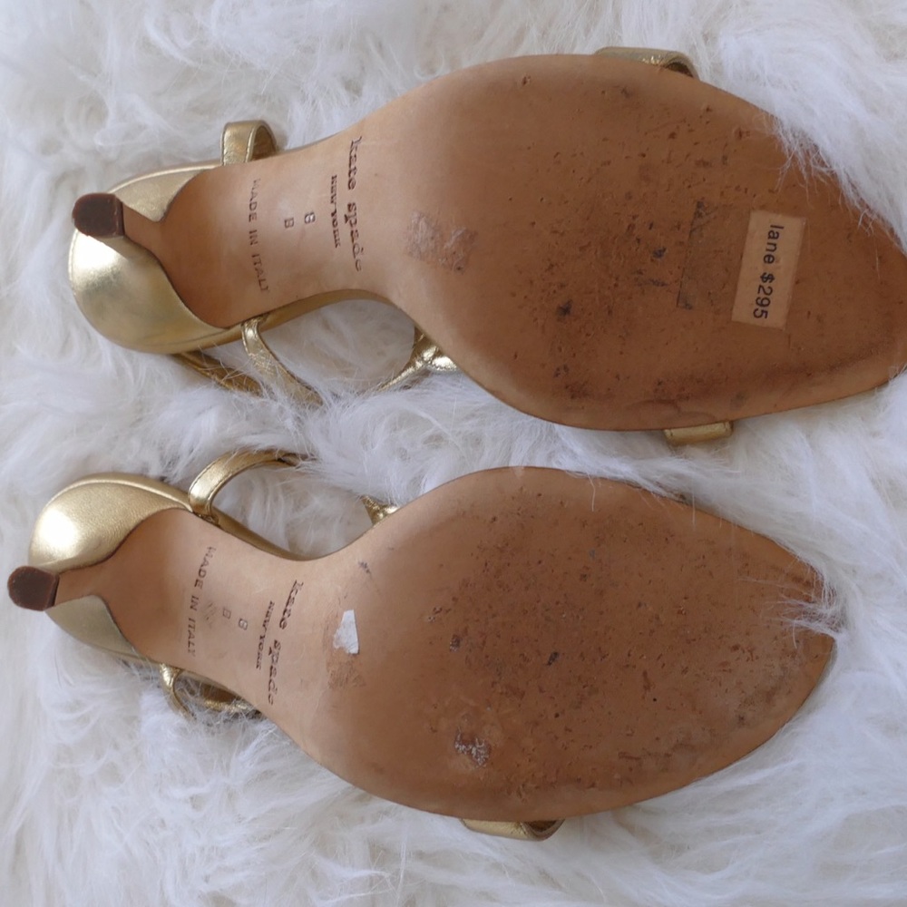 Kate Spade Gold Heels - Picture 3 of 4